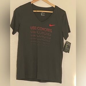 SD COYOTES!! Nike dri-fit shirt!Legend V Neck Tee New With Tags Size large